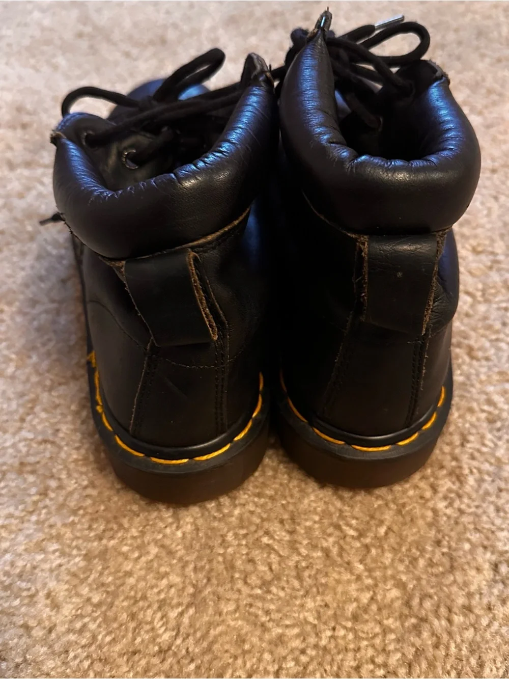 Rare Dr Martens Vintage 939 Ben Boot Black Greasy Leather England UK 6 US 7M 8W